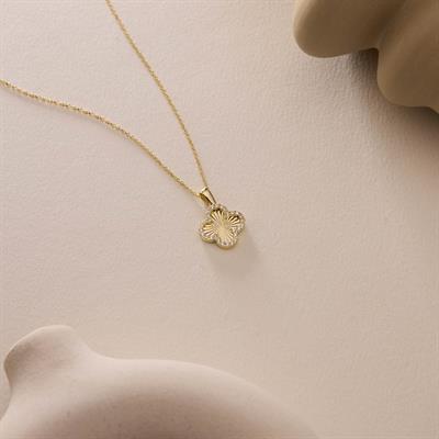 14 Ayar Altın Yonca Kolye