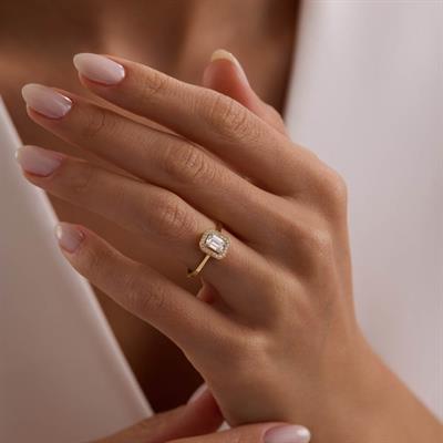 14 Ayar Altın Baget Yüzük