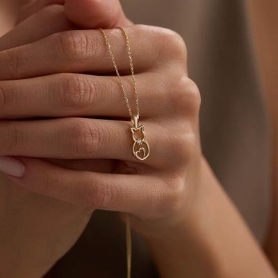 14 Ayar Altın Tasarım Kolye