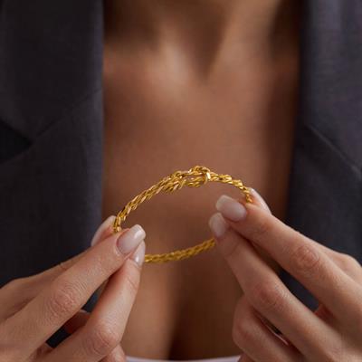 22 Ayar Düğüm Bilezik