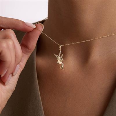 14 Ayar Altın Tasarım Kolye