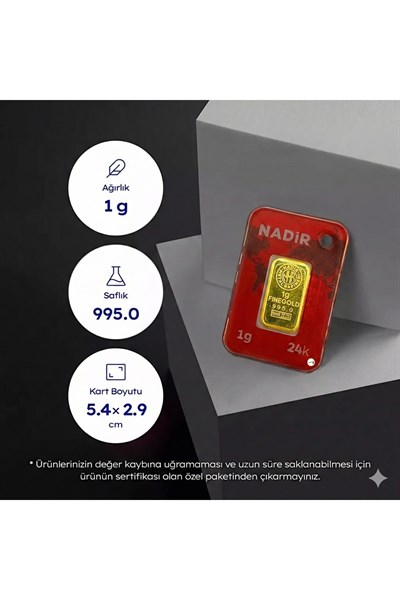 1 Gram Külçe Altın (4 Adet) 995 Saflık Sertifikalı