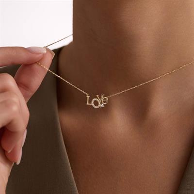 14 Ayar Altın Tasarım Kolye