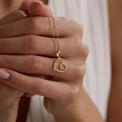 14 Ayar Altın Kalp Kolye