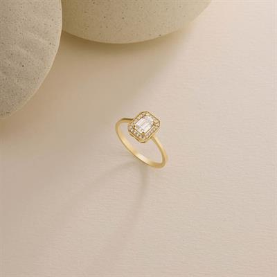 14 Ayar Altın Baget Yüzük