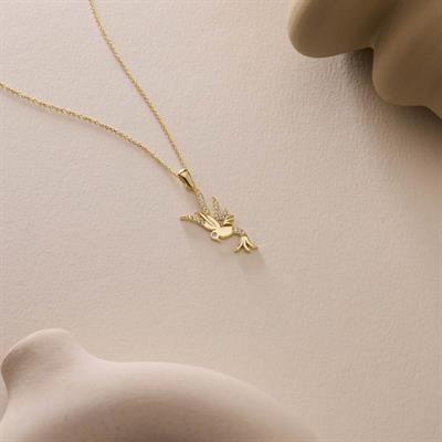 14 Ayar Altın Tasarım Kolye