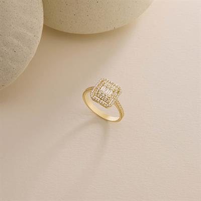 14 Ayar Altın Baget Yüzük