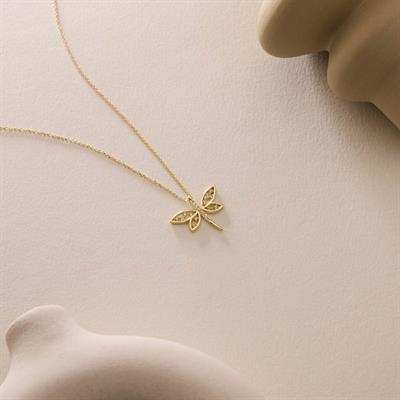 14 Ayar Altın Yusufçuk Kolye