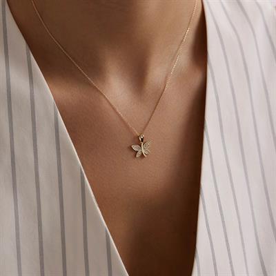 14 Ayar Altın Yusufçuk Kolye