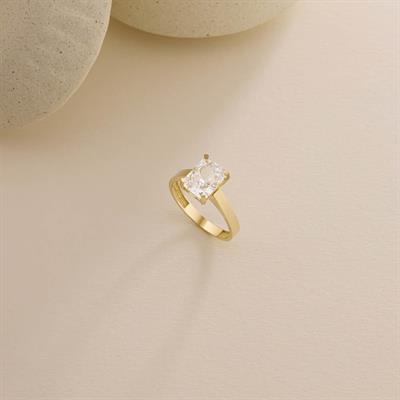 14 Ayar Renkli Taşlı Altın Yüzük