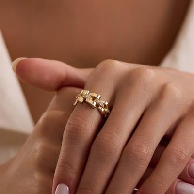 14 Ayar Tasarım Altın Yüzük