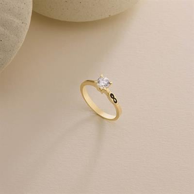 14 Ayar Altın Tektaş Yüzük