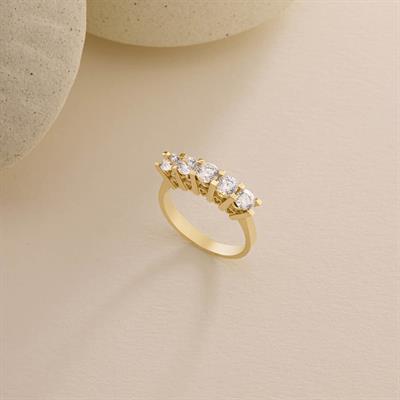 14 Ayar Altın Beştaş Yüzük