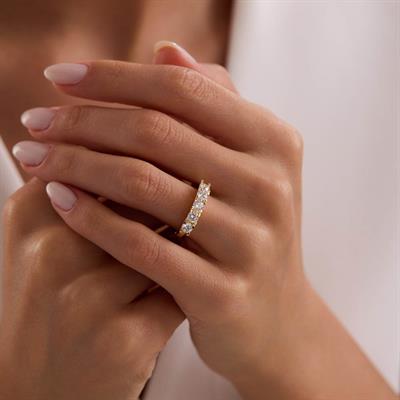 14 Ayar Altın Beştaş Yüzük