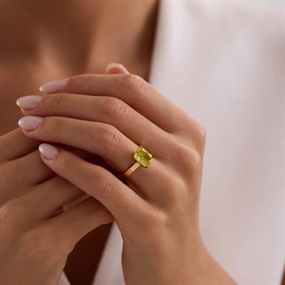 14 Ayar Renkli Taşlı Altın Yüzük