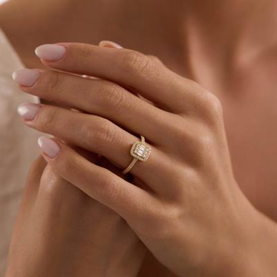 14 Ayar Altın Baget Yüzük