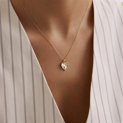 14 Ayar Altın Kalp Kolye