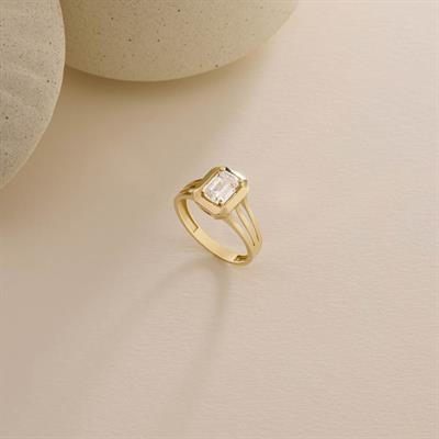 14 Ayar Altın Baget Yüzük