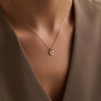14 Ayar Altın Kalp Kolye
