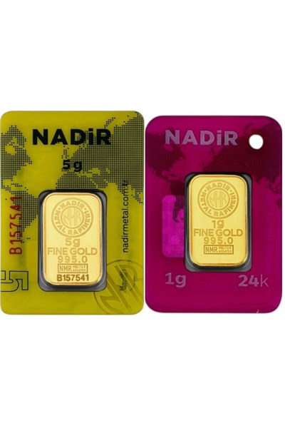 Nadir Gold 6 Gram (5+1) Külçe Gram Altın 24 Ayar