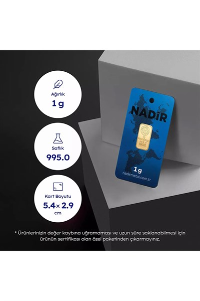 NadirGold 1 Gr Külçe Altın