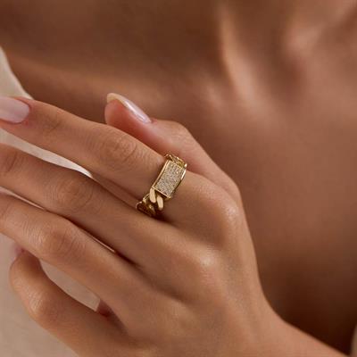 14 Ayar Tasarım Altın Yüzük