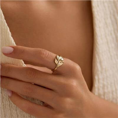 14 Ayar Minimal Yüzük