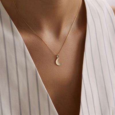 14 Ayar Altın Tasarım Kolye