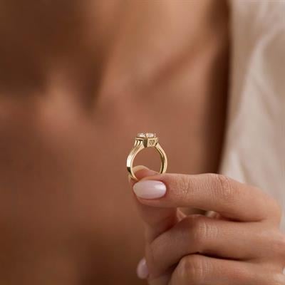 14 Ayar Altın Baget Yüzük