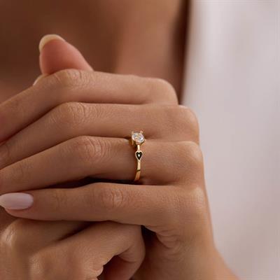 14 Ayar Altın Tektaş Yüzük