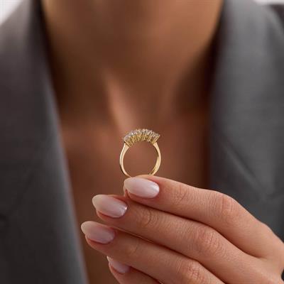 14 Ayar Altın Beştaş Yüzük