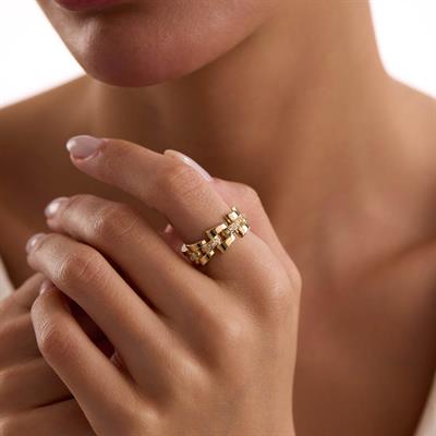 14 Ayar Tasarım Altın Yüzük