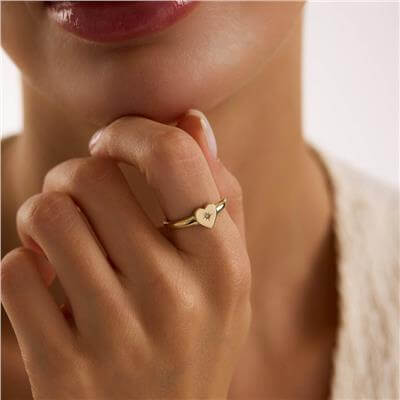 14 Ayar Minimal Yüzük