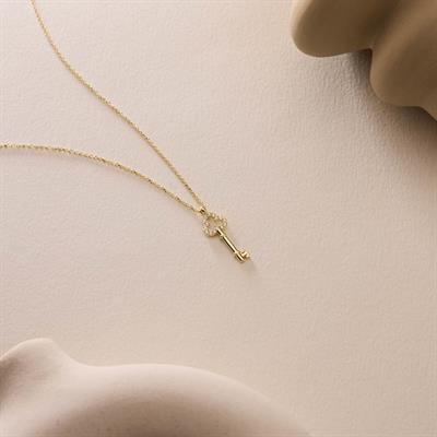 14 Ayar Altın Anahtar Kolye