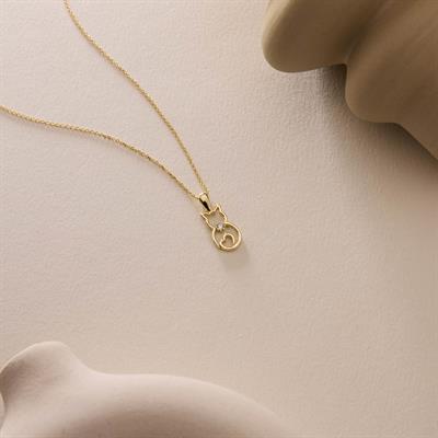 14 Ayar Altın Tasarım Kolye