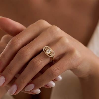 14 Ayar Altın Baget Yüzük