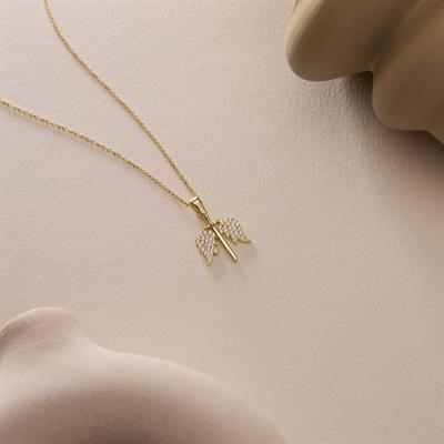 14 Ayar Altın Tasarım Kolye