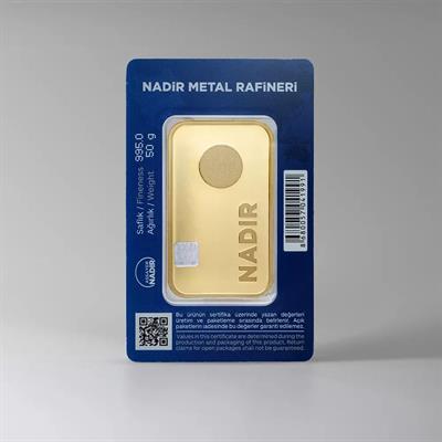 Nadir Gold 24 Ayar 50 Gram Külçe Altın