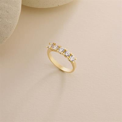 14 Ayar Altın Beştaş Yüzük