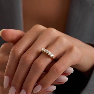 14 Ayar Altın Beştaş Yüzük