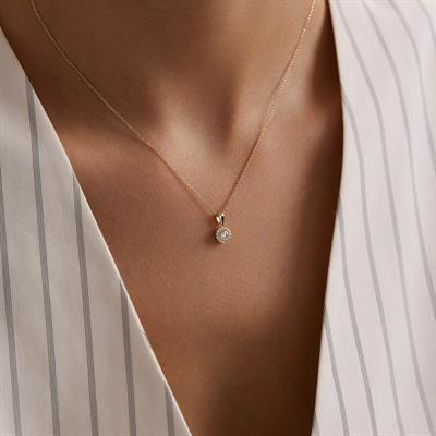 14 Ayar Altın Tasarım Kolye