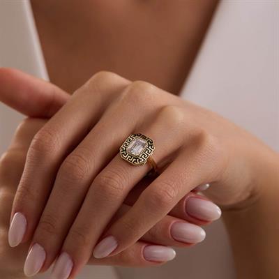 14 Ayar Altın Baget Yüzük