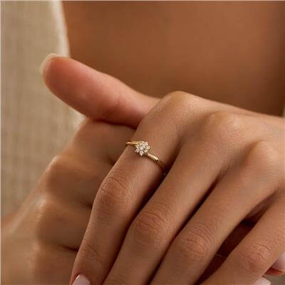 14 Ayar Minimal Yüzük