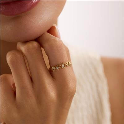 14 Ayar Minimal Yüzük