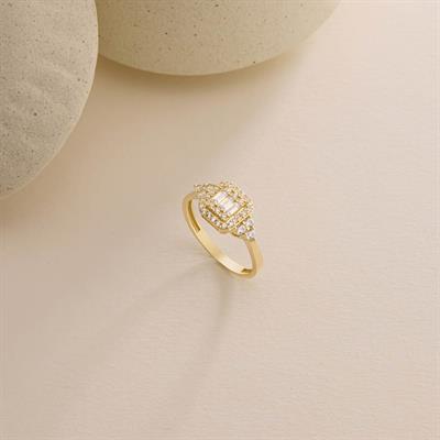 14 Ayar Altın Baget Yüzük