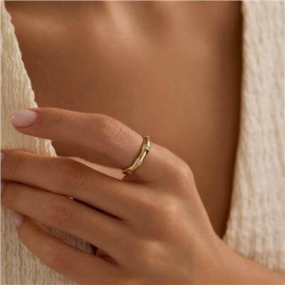 14 Ayar Minimal Yüzük