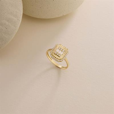 14 Ayar Altın Baget Yüzük