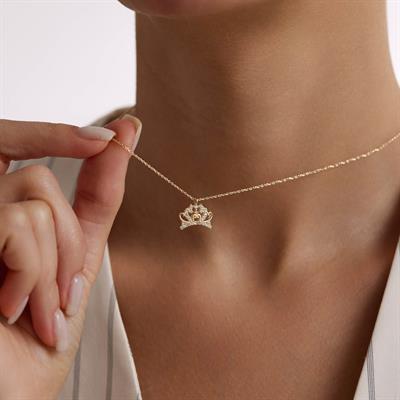 14 Ayar Altın Tasarım Kolye