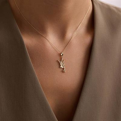 14 Ayar Altın Tasarım Kolye