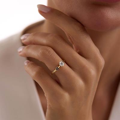 14 Ayar Altın Tektaş Yüzük